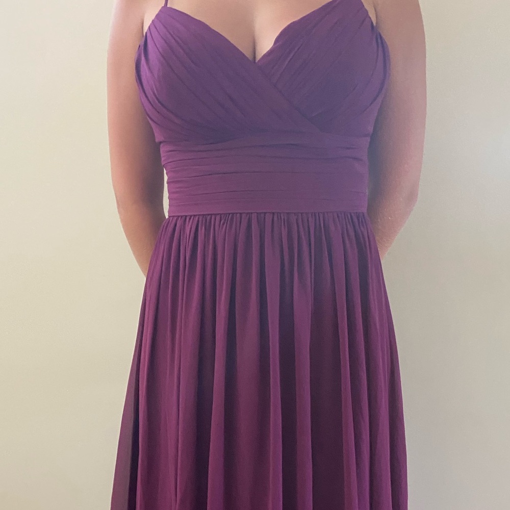 Bill Levkoff Purple-Red/Magenta Formal Dress